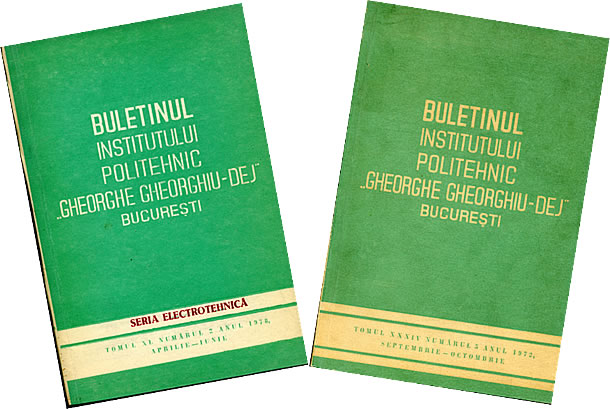 Buletinul Institutului Politehnic "Gheorghe Gheorghiu-Dej" Bucuresti